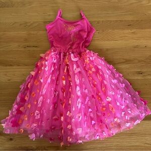 Elegant Pink Kids Dress with Floral Details